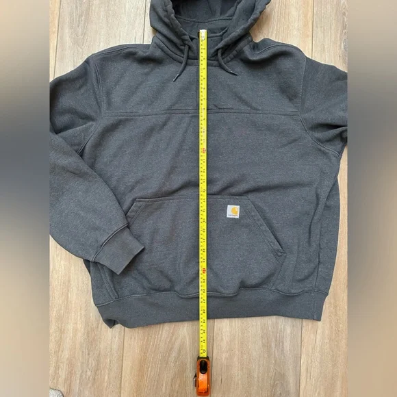 Carhartt Dark Gray Rain Defender Hoodie with Logo - Picture 10 of 12